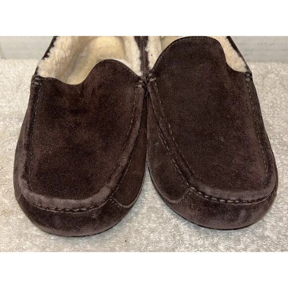 Men UGG Ascot Suede Slipper 1101110 Espresso 100% Authentic Size 10